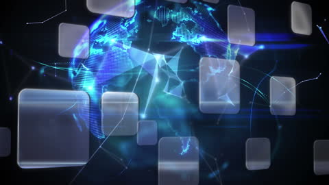 Global Network Connections and Digital Data Visualization