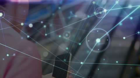 Futuristic Network Overlay on Smartphone Usage