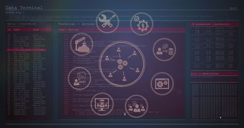 Digital Interface with Communication Icons and Data on Screen - Download Free Stock Images Pikwizard.com