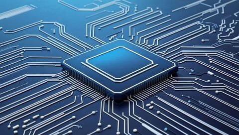 microprocessor chip on blue circuit board for innovation and technology concepts - Download Free Stock Images Pikwizard.com