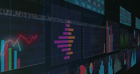 Dynamic Financial Data Analysis with Digital Interface - Download Free Stock Images Pikwizard.com