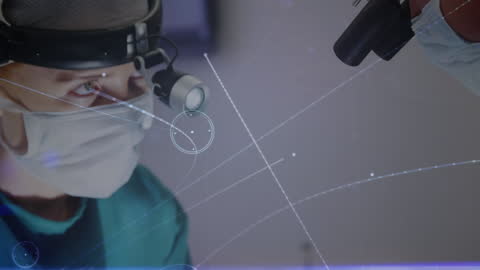 Surgeons Using Technology with Network Overlays