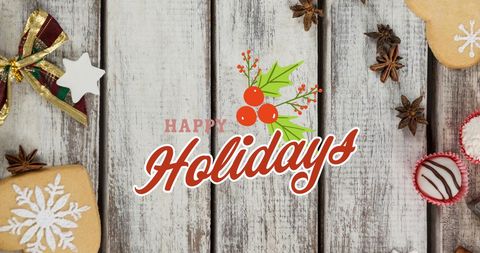 Festive Holiday Greeting Card with Christmas Decor - Download Free Stock Images Pikwizard.com