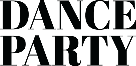 Dance party text on transparent background for events