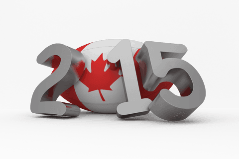 2015 text with canadian flag rugby ball on transparent background - Download Free Stock Videos Pikwizard.com