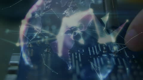 Global Digital Network Overlaying Circuit Board