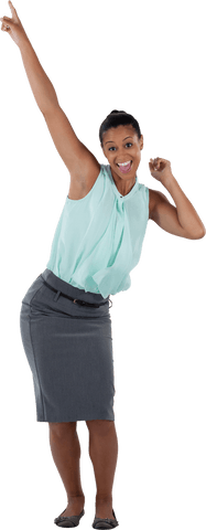 transparent joyful businesswoman dancing with energy - Download Free Stock Videos Pikwizard.com