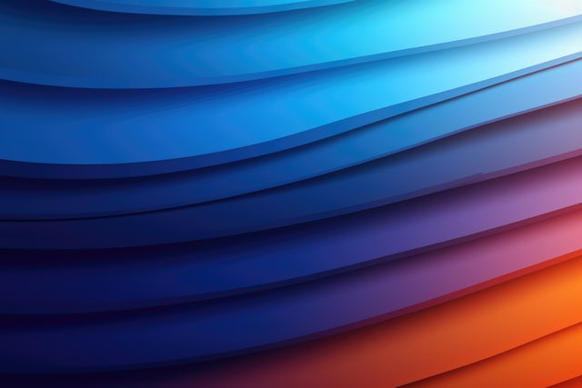 Abstract Gradient Waves in Modern Blue and Orange Colors - Download Free Stock Images Pikwizard.com