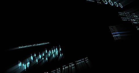 Dynamic Financial Data Processing in Digital Space - Download Free Stock Images Pikwizard.com