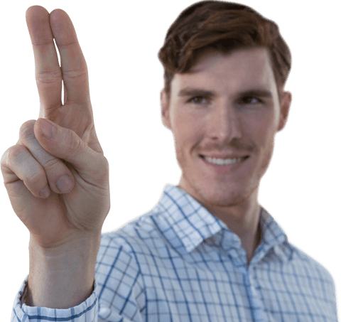transparent businessman pointing up in casual shirt - Download Free Stock Videos Pikwizard.com