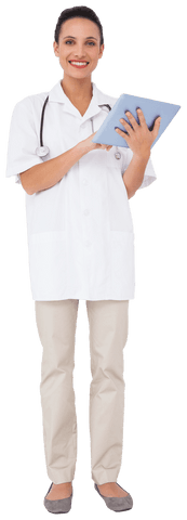 transparent nurse smiling and using tablet technology - Download Free Stock Videos Pikwizard.com