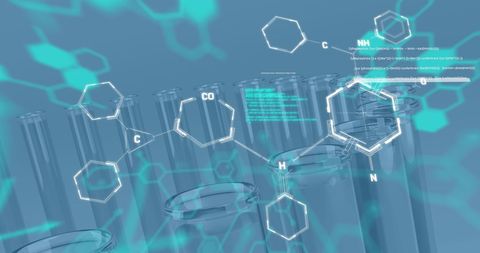 Chemical Structures and Digital Data in Scientific Research - Download Free Stock Images Pikwizard.com
