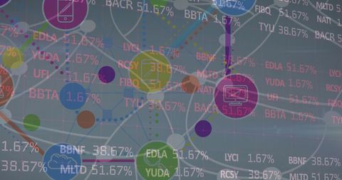 Digital Data Visualization with Colorful Network Connections - Download Free Stock Images Pikwizard.com