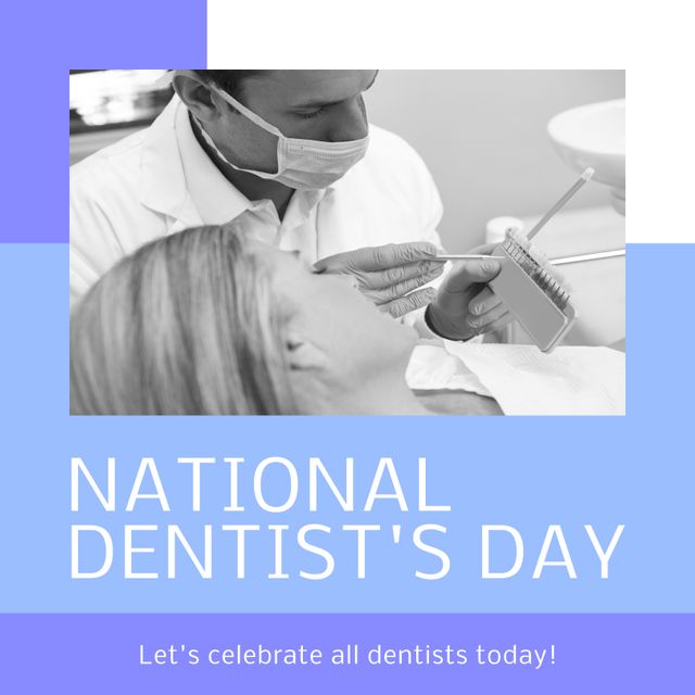 National Dentist's Day Celebration with Male Dentist Treating Female Patient - Download Free Stock Templates Pikwizard.com