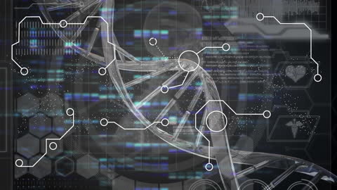 Digital DNA Sequence Overlay with Geometric Connections