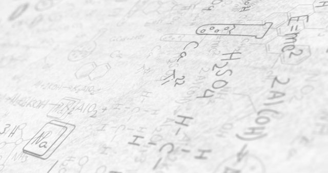 Flowing Chemical Formulas Over White Background - Download Free Stock Images Pikwizard.com