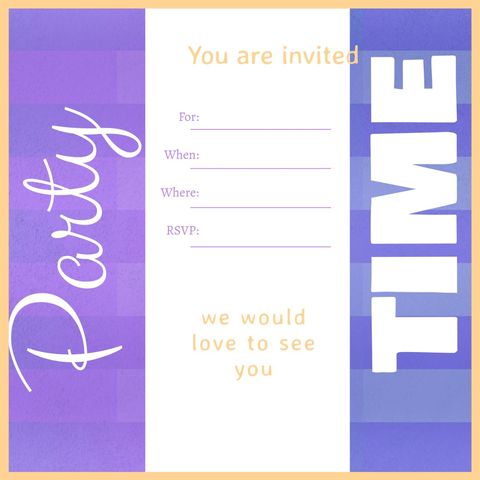 Purple Invitation Template with Bold Typography - Download Free Stock Templates Pikwizard.com