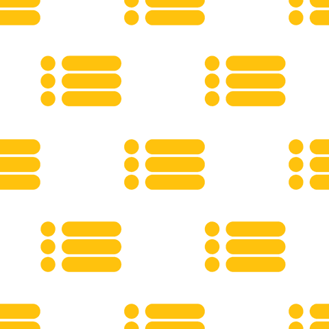 Abstract yellow symbol pattern on transparent background