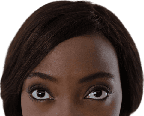 transparent background of woman's expressive eyes with brown hair - Download Free Stock Videos Pikwizard.com