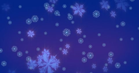 Falling Snowflakes on a Blue Winter Background - Download Free Stock Images Pikwizard.com