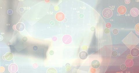 Digital Interface Overlay with Global Connectivity Icons - Download Free Stock Images Pikwizard.com