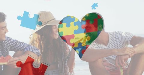 Autism awareness at summer beach party