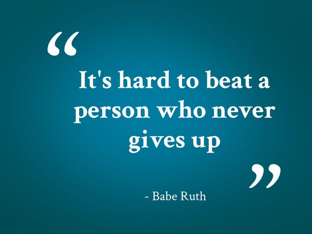 Inspirational Babe Ruth Quote for Determination and Perseverance - Download Free Stock Templates Pikwizard.com