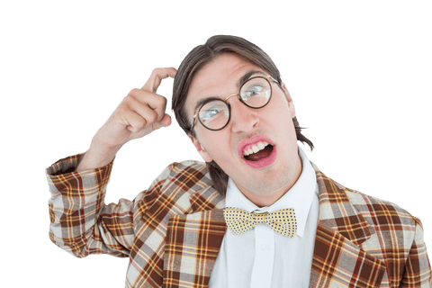 transparent wearing geeky hipster style with confused expression - Download Free Stock Videos Pikwizard.com