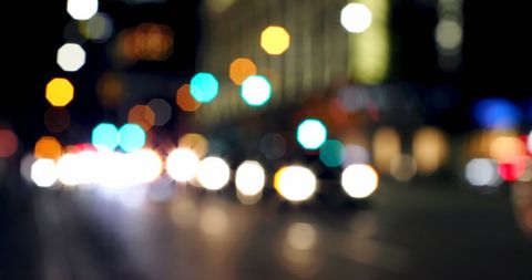 Vibrant Bokeh Lights of Nighttime Urban Street - Download Free Stock Images Pikwizard.com