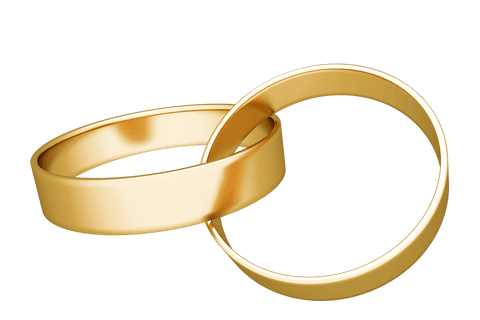 golden wedding rings close-up design with transparent background - Download Free Stock Videos Pikwizard.com