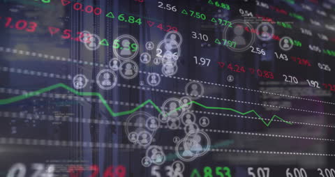 Futuristic Stock Market Data Visualization Background