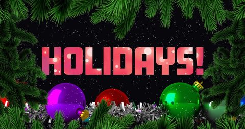 Festive Holiday Season Celebration with Colorful Baubles