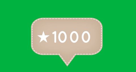 Social Media Notification Bubble with Star Icon on Green Background - Download Free Stock Images Pikwizard.com