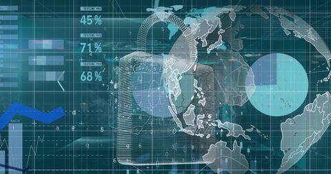 Global Finance Security and Digital Economy Background - Download Free Stock Images Pikwizard.com