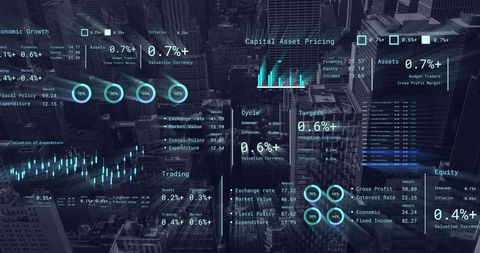 Financial Data Analytics over Urban Cityscape - Download Free Stock Images Pikwizard.com