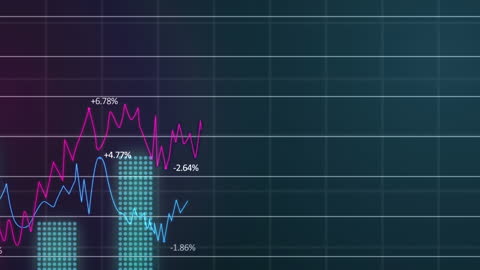 Digital Financial Data Analysis Displayed on Grid Background