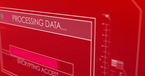 Data Encryption Display on Red Overlay - Download Free Stock Images Pikwizard.com