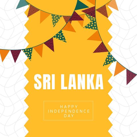 sri lanka independence day celebration design with festive bunting - Download Free Stock Templates Pikwizard.com