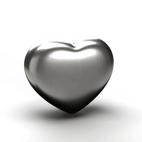 floating metallic heart on transparent background - Download Free Stock Videos Pikwizard.com