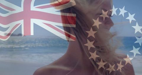 Serene Beachfront Trekking Symbolizing British Heritage