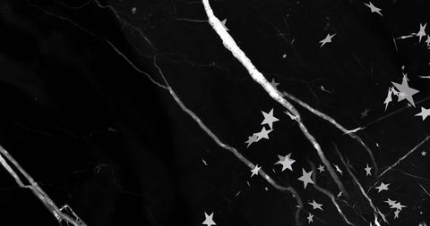 Abstract lightning bolt and stars on monochrome background