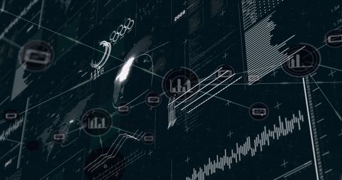 Futuristic Global Network with Data Processing Elements - Download Free Stock Images Pikwizard.com
