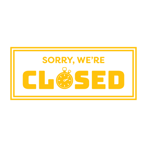 digital sorry we're closed sign with clock on transparent background - Download Free Stock Videos Pikwizard.com
