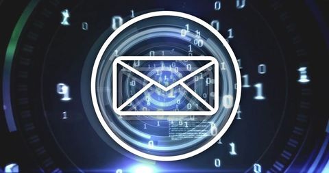 Futuristic Digital Email Communication Interface - Download Free Stock Images Pikwizard.com