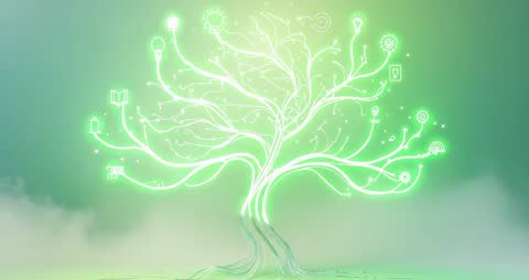 Futuristic Tree Symbolizing Innovation and Connectivity