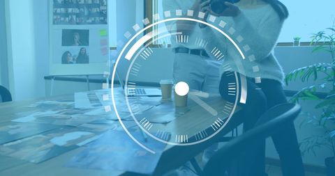 Time management concept in creative business environment