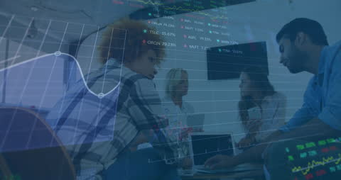 Diverse Business Team Analyzing Global Stock Market Data