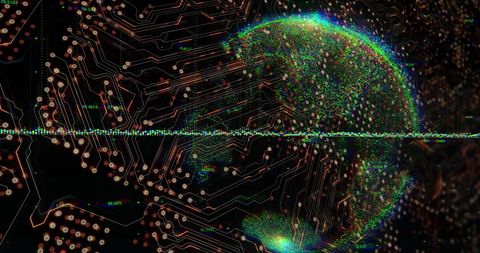 Global Digital Data Concept on Circuit Board - Download Free Stock Images Pikwizard.com