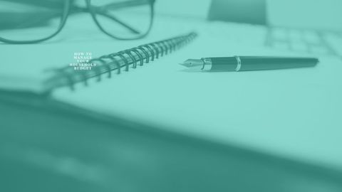 notebook and pen on desk symbolizing household budgeting - Download Free Stock Templates Pikwizard.com