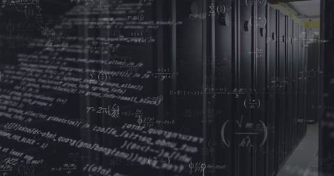 Mathematical Formulas Against Dark Server Room - Download Free Stock Images Pikwizard.com